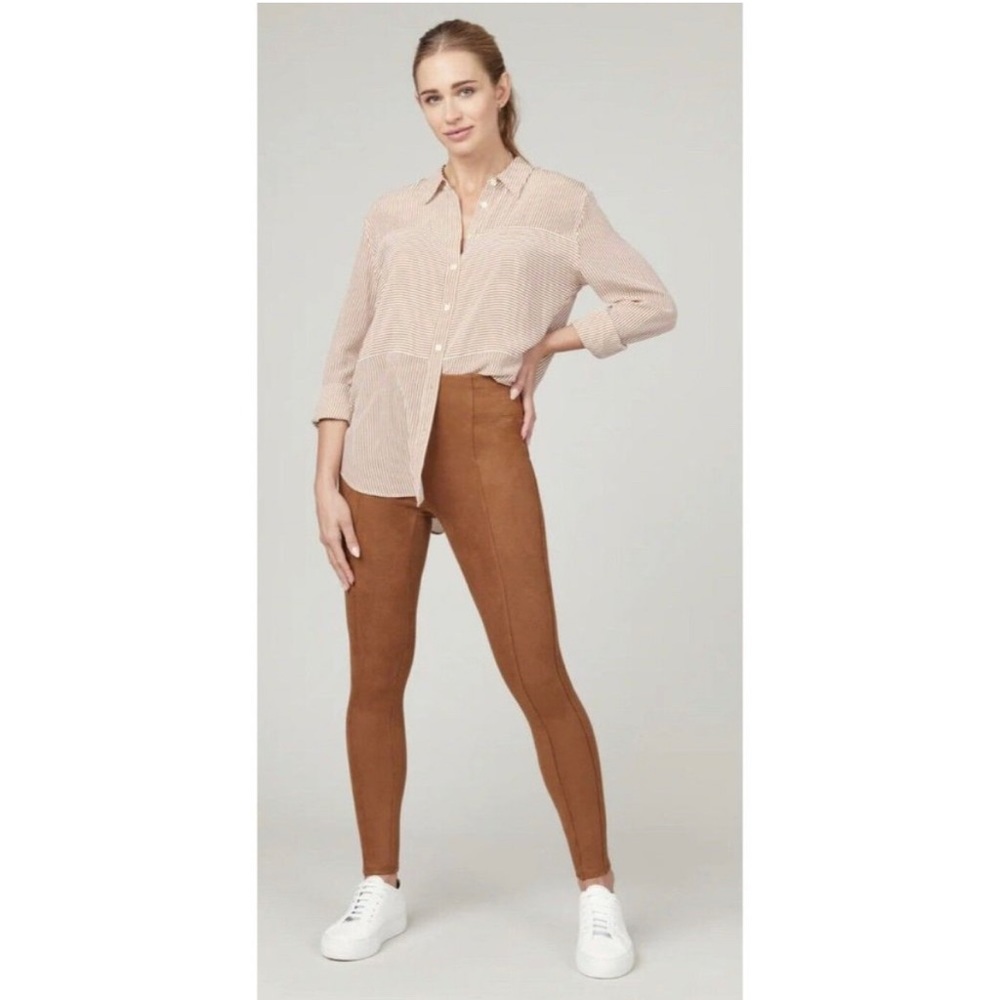 Spanx High Waisted Faux Suede Leggings Size Medium